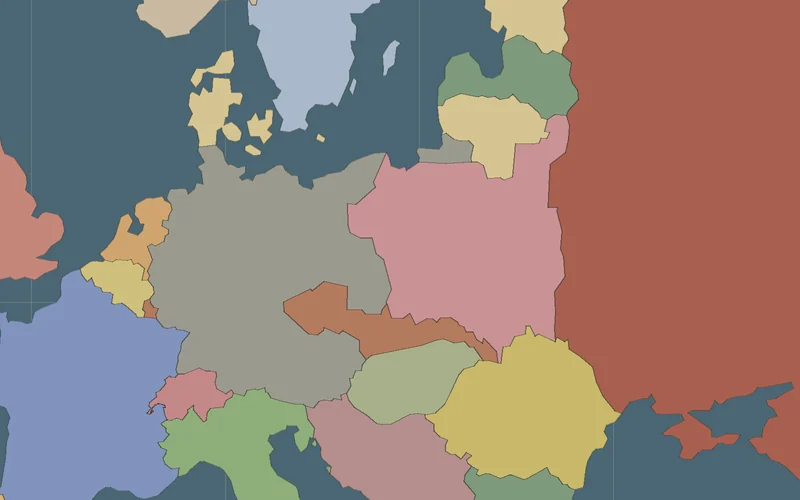 Map of Invasion of Poland on the borders of the time